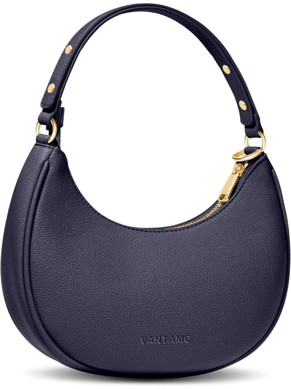 Women Navy Purple RFID Half Moon Anti Theft Clutch Purse Imported Crossbody Bag